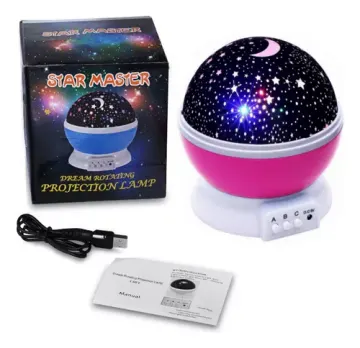 Luminária Projetor Estrela 360º Galaxy Abajur Master Azul