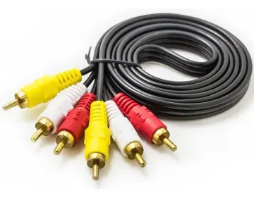 Cabo RCA Áudio e Vídeo 3 Machos x 3 Machos X-Cell de 1.8 m Com Conectores Banhados a Ouro