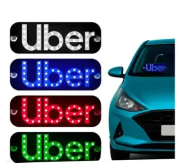 Placa Uber Ventosa Led Aplicativo