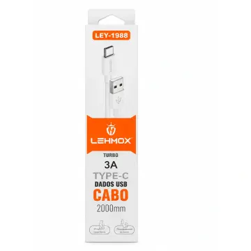 Cabo Para Carregar Celular Turbo Type-c Lehmox Ley-1988 2MT