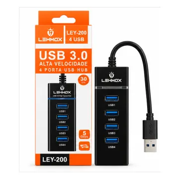 Hub Usb 3.0 4 Portas Alta Velocidade High Speed Hub Ley-200