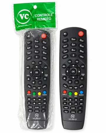 Controle Remoto VC-A8137 Para TV Smart Com Teclas Coloridas