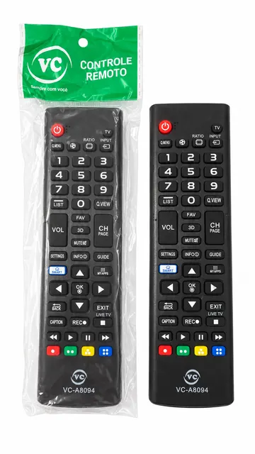 Controle Remoto VC-A8094 Para Smart TV Com Teclas Coloridas
