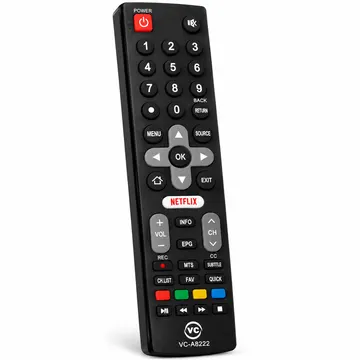 Controle Remoto Smart TV VC-A8222 Compatível Com Netflix Original