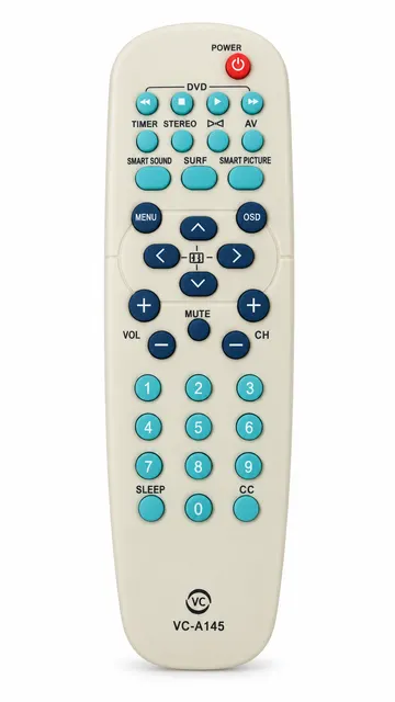 CONTROLE REMOTO VC-A145 PARA TV DVD COM TECLAS SMART SOUND SURF