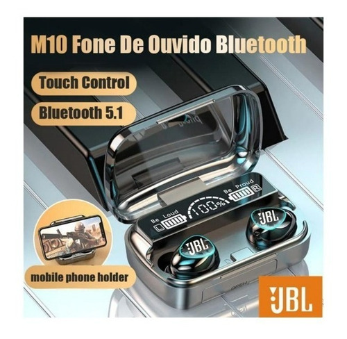 Fone De Ouvido Sem Fio M10 Bt5.1 Com Emparelhamento Automát Cor:Pret