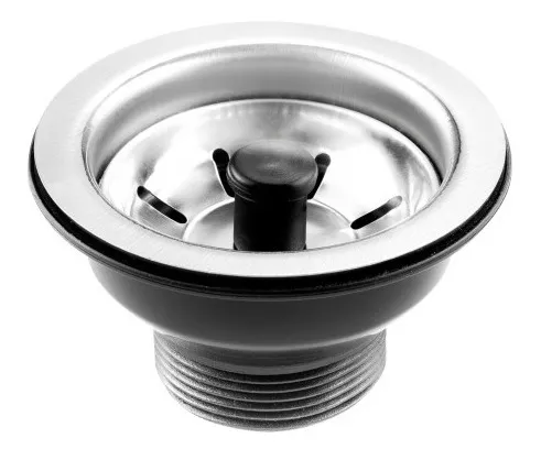 Válvula Pia Cuba Americana Escoamento Cozinha 4.1/2 Aço Inox