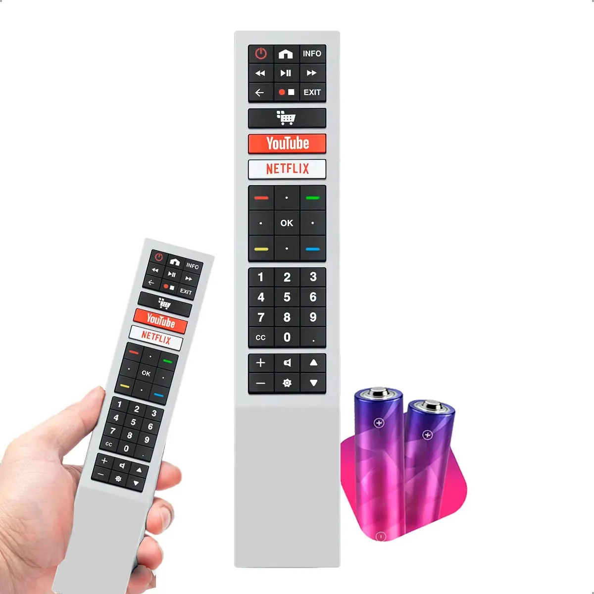 Controle Remoto Compatível Tv Aoc Smart Led Netflix Youtube