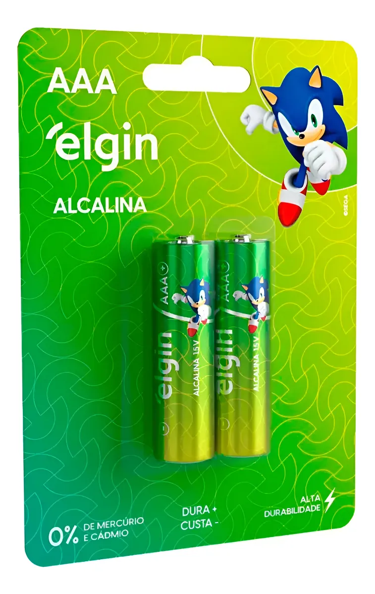 Pilha Alcalina Aaa 1,5v Blister 2 Pilhas Elgin